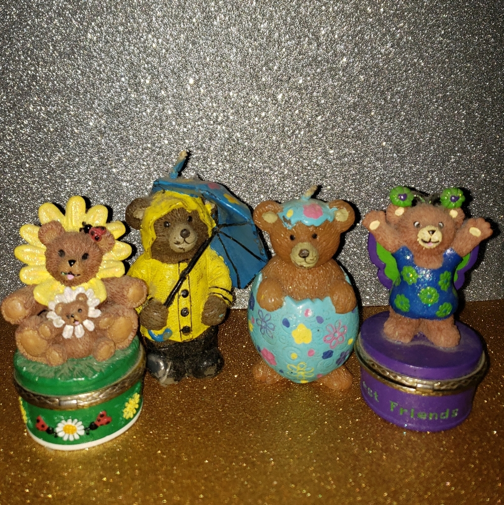 Claire's Candle & Jewelry Box Springtime Bears